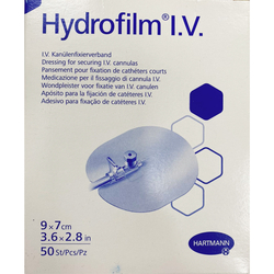 Повязка Hydrofilm I.V. (Гидрофильм) для фиксации канюль стерильная размер 9см х 7см 50 шт